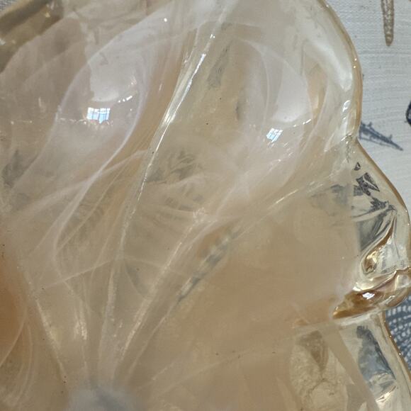 Murano Glass Bowl Gold Color Tammaro Home Hand Made Bowl in Italy H-358 - Picture 2 of 5